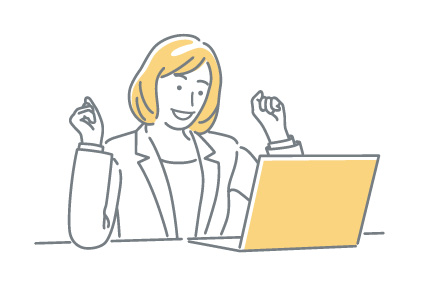 パソコンのわからない部分が解決した女性